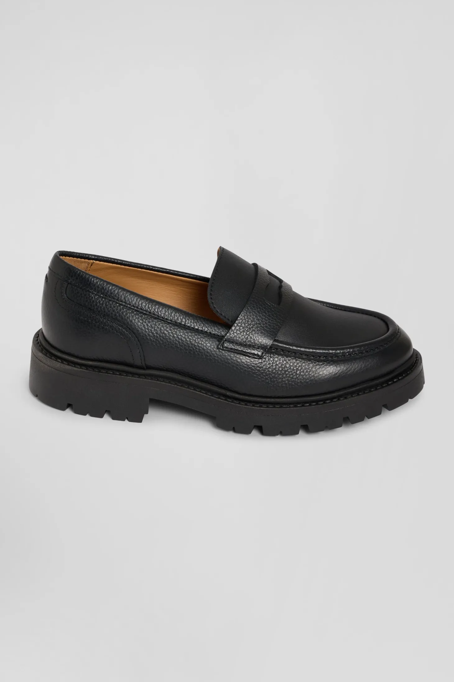 Mocassins en cuir noir