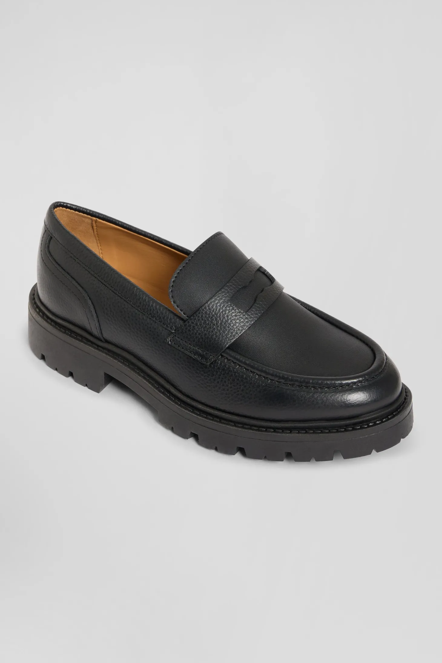 Mocassins en cuir noir