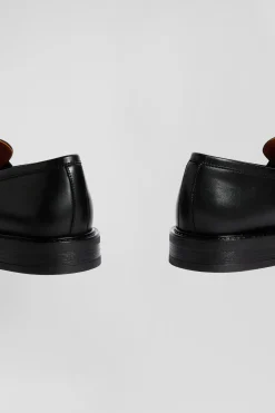 Mocassins en cuir noir