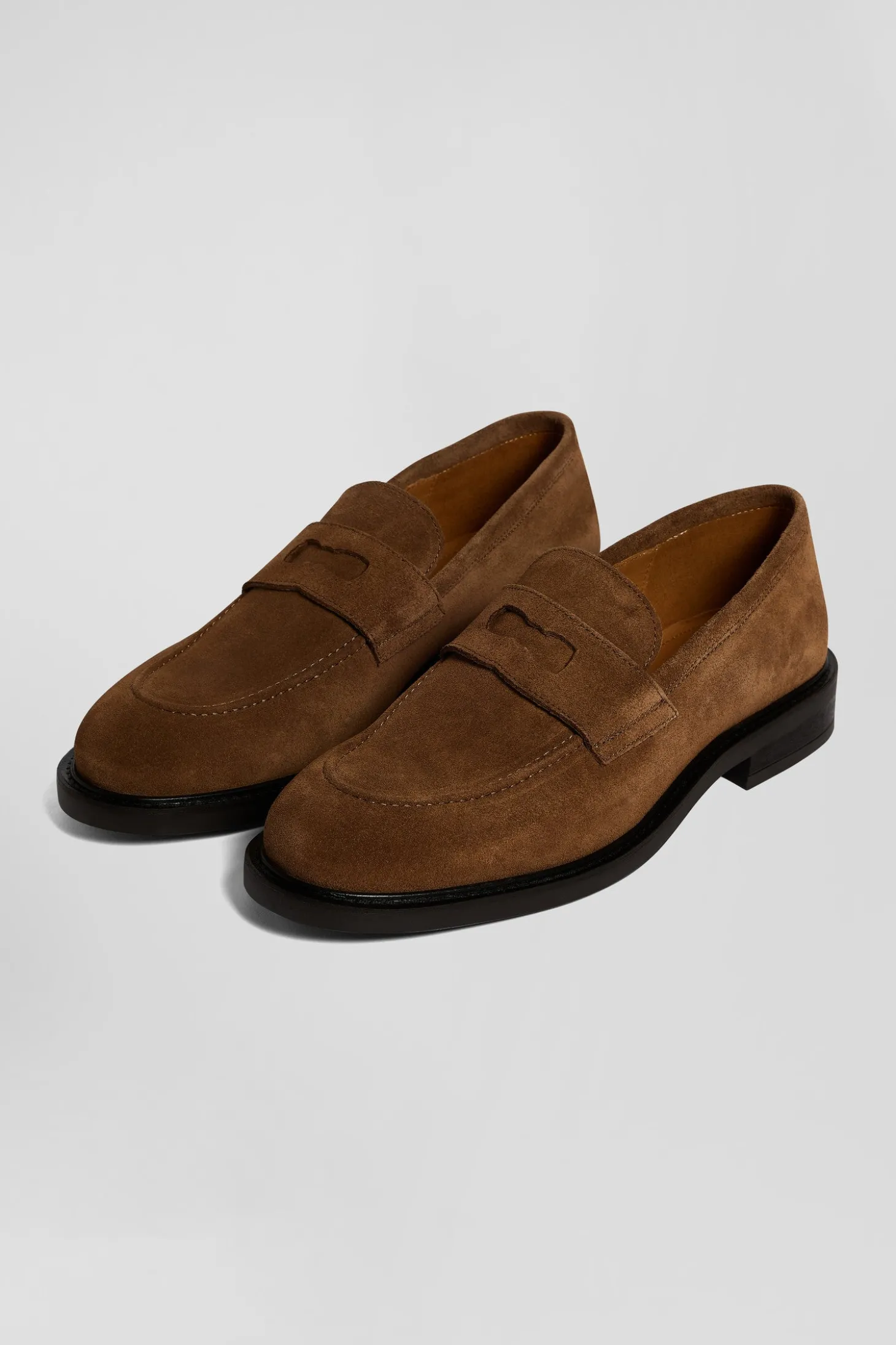 Mocassins en cuir suédé marron