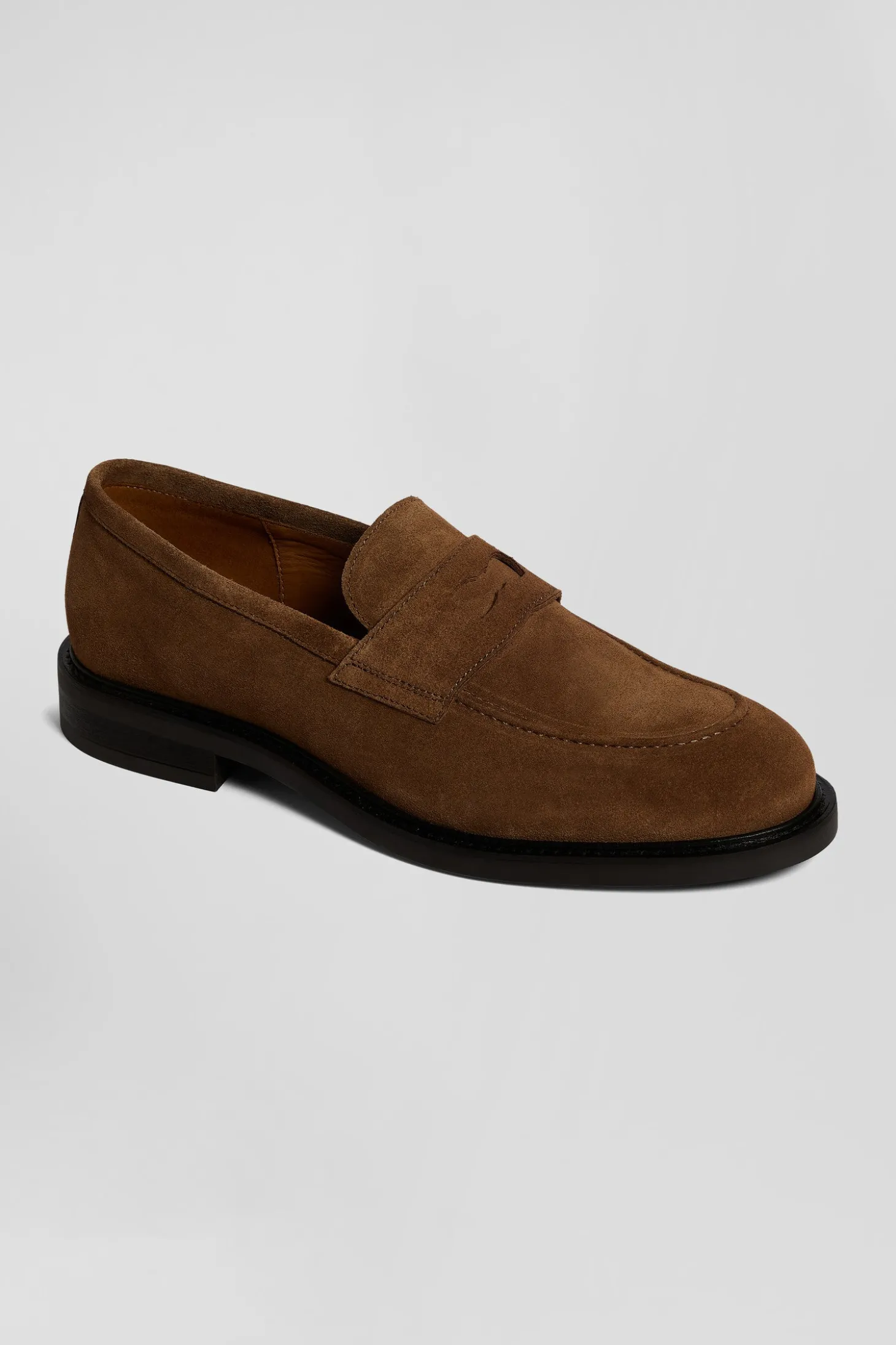 Mocassins en cuir suédé marron