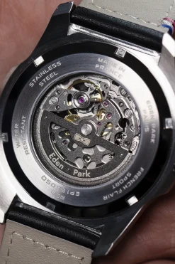 Montre automatique skeleton en acier