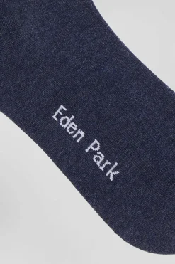 Paire de chaussettes bleues à détails cerclés en coton stretch