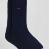 Paire de chaussettes en laine alpaga mélangée bleu marine