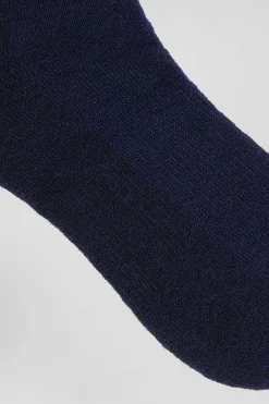 Paire de chaussettes en laine alpaga mélangée bleu marine