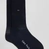 Paire de chaussettes marine à jeux de maille en coton stretch