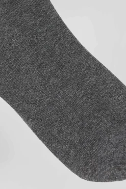Paire de chaussettes rayées en coton stretch grise