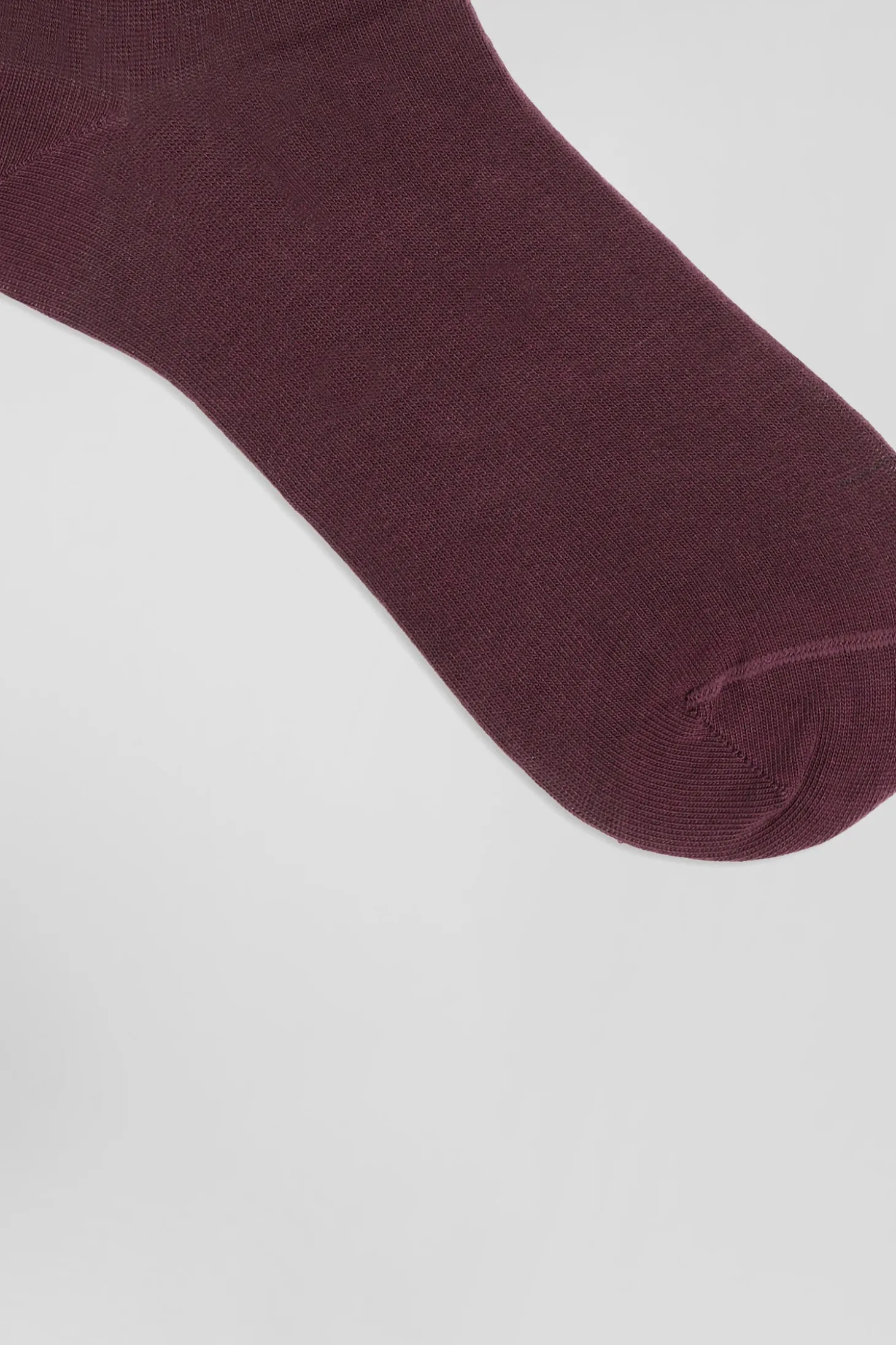 Paire de chaussettes rayées en coton stretch bordeaux