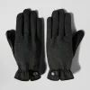 Paire de gants en cuir lisse noir