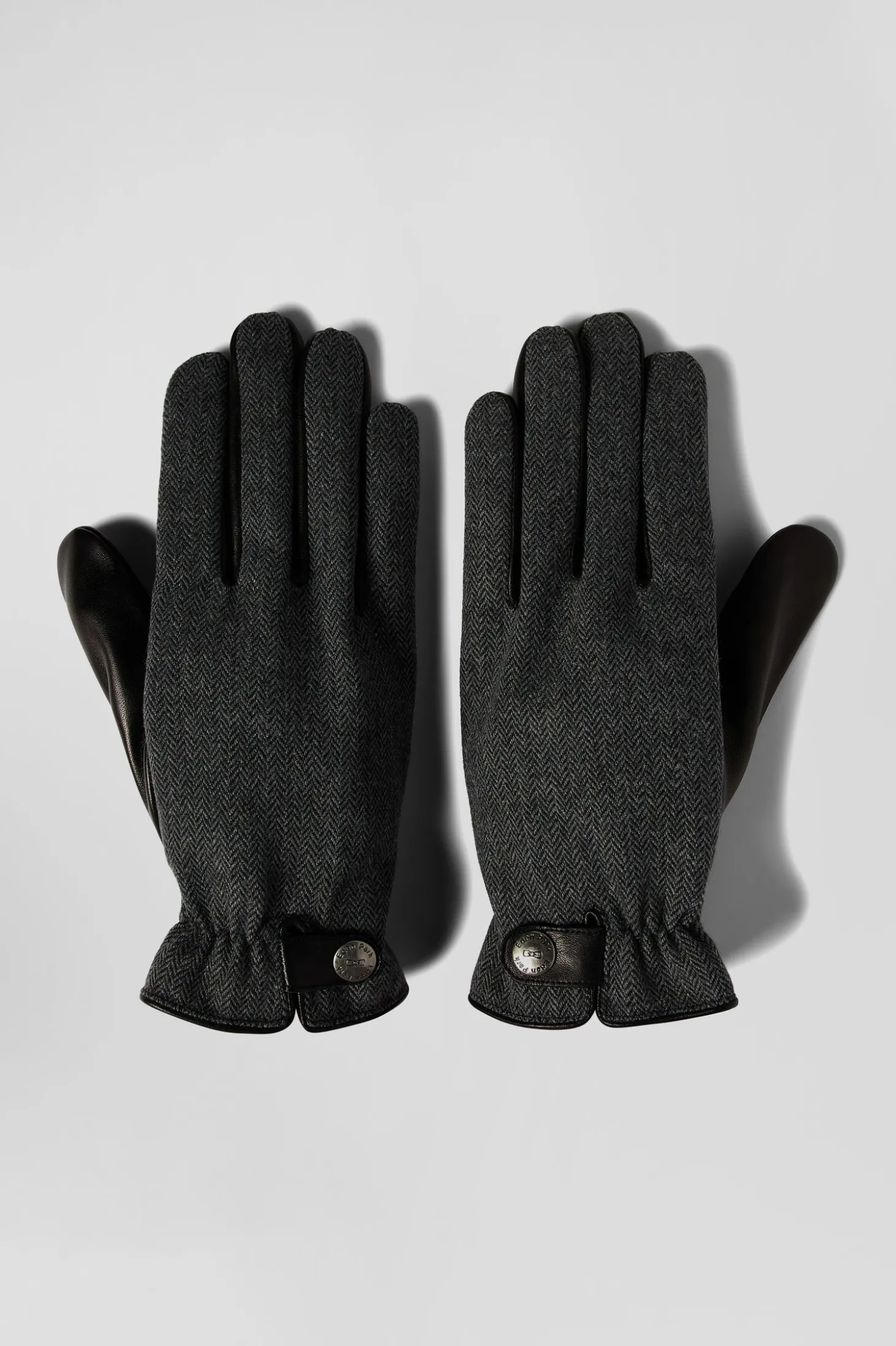 Paire de gants en cuir lisse noir