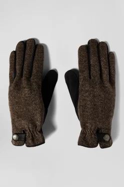 Paire de gants homme en cuir marron