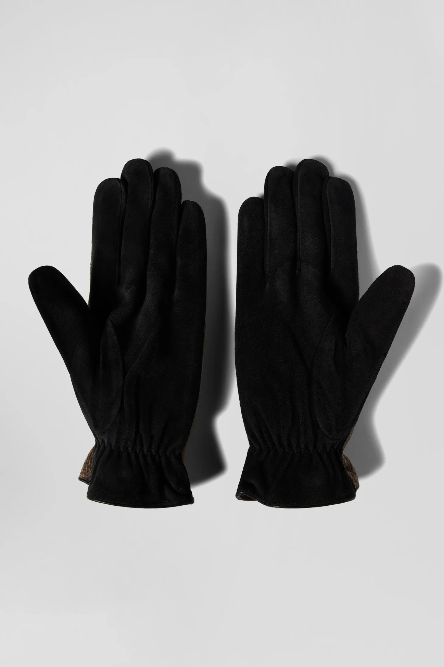 Paire de gants homme en cuir marron