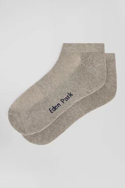 Paire de socquettes en coton stretch grise