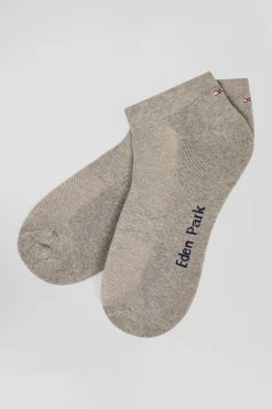 Paire de socquettes en coton stretch grise