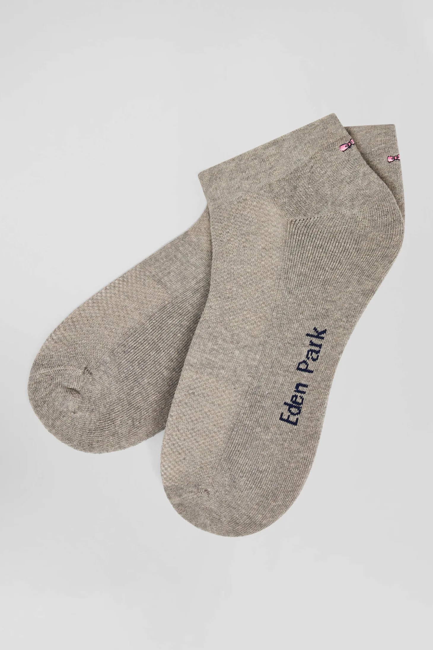 Paire de socquettes en coton stretch grise