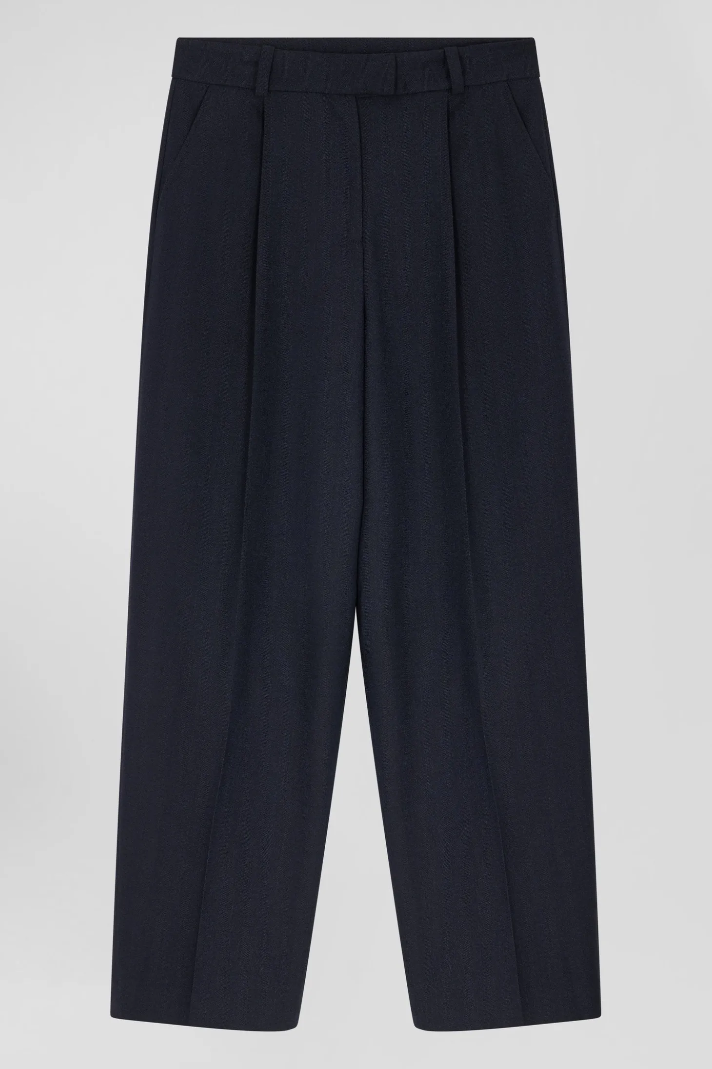 Pantalon à carreaux bleu marine coupe Relaxed