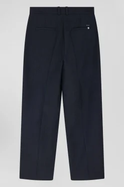 Pantalon à carreaux bleu marine coupe Relaxed