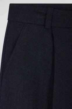 Pantalon à carreaux bleu marine coupe Relaxed