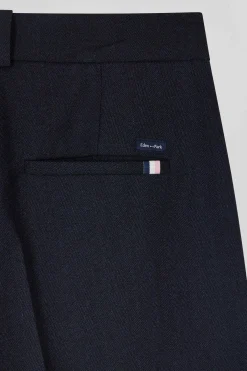 Pantalon à carreaux bleu marine coupe Relaxed