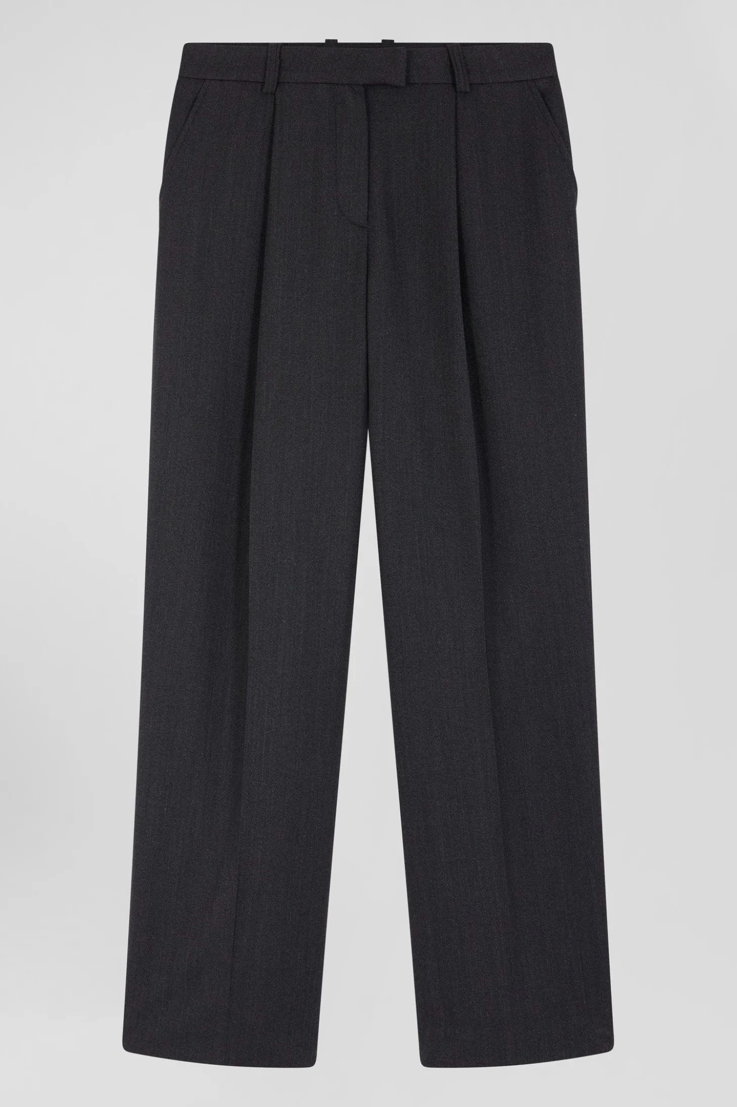 Pantalon à carreaux gris anthracite coupe Relaxed