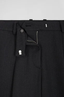 Pantalon à carreaux gris anthracite coupe Relaxed