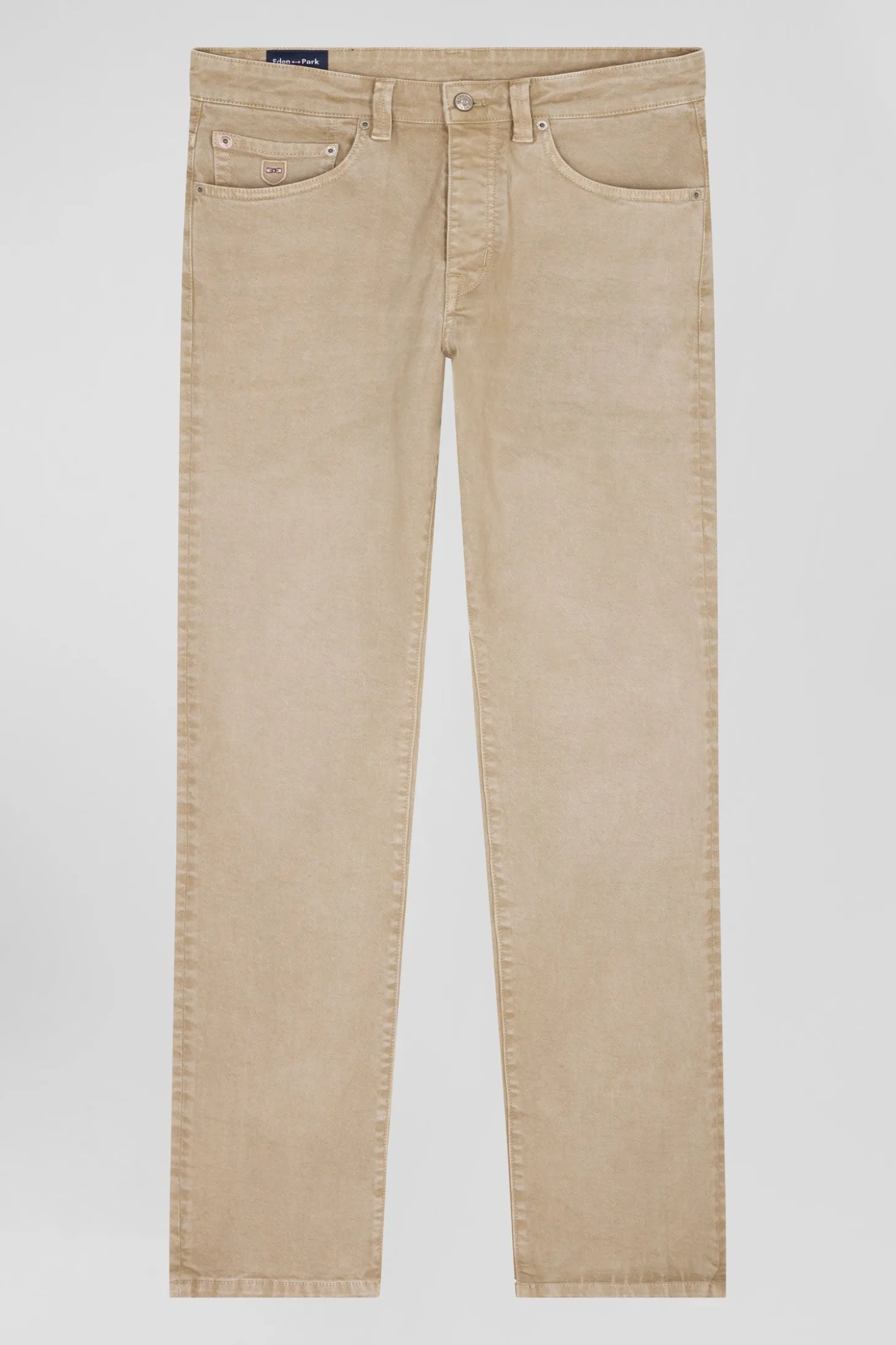 Pantalon 5 poches en coton stretch chanvre coupe Regular