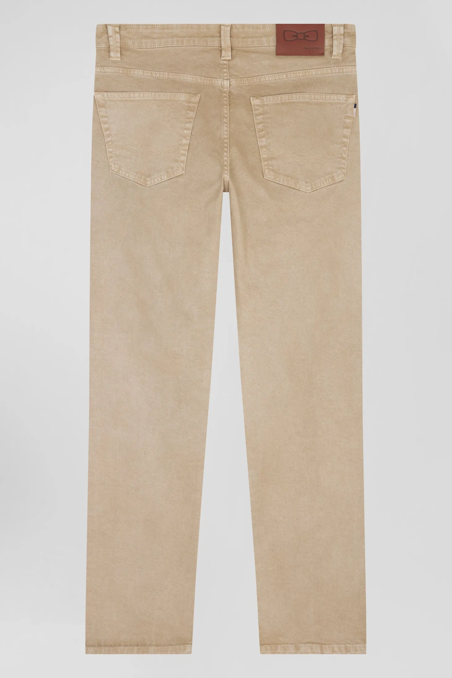 Pantalon 5 poches en coton stretch chanvre coupe Regular