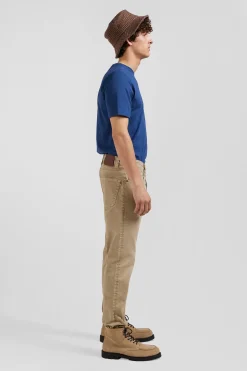 Pantalon 5 poches en coton stretch chanvre coupe Regular
