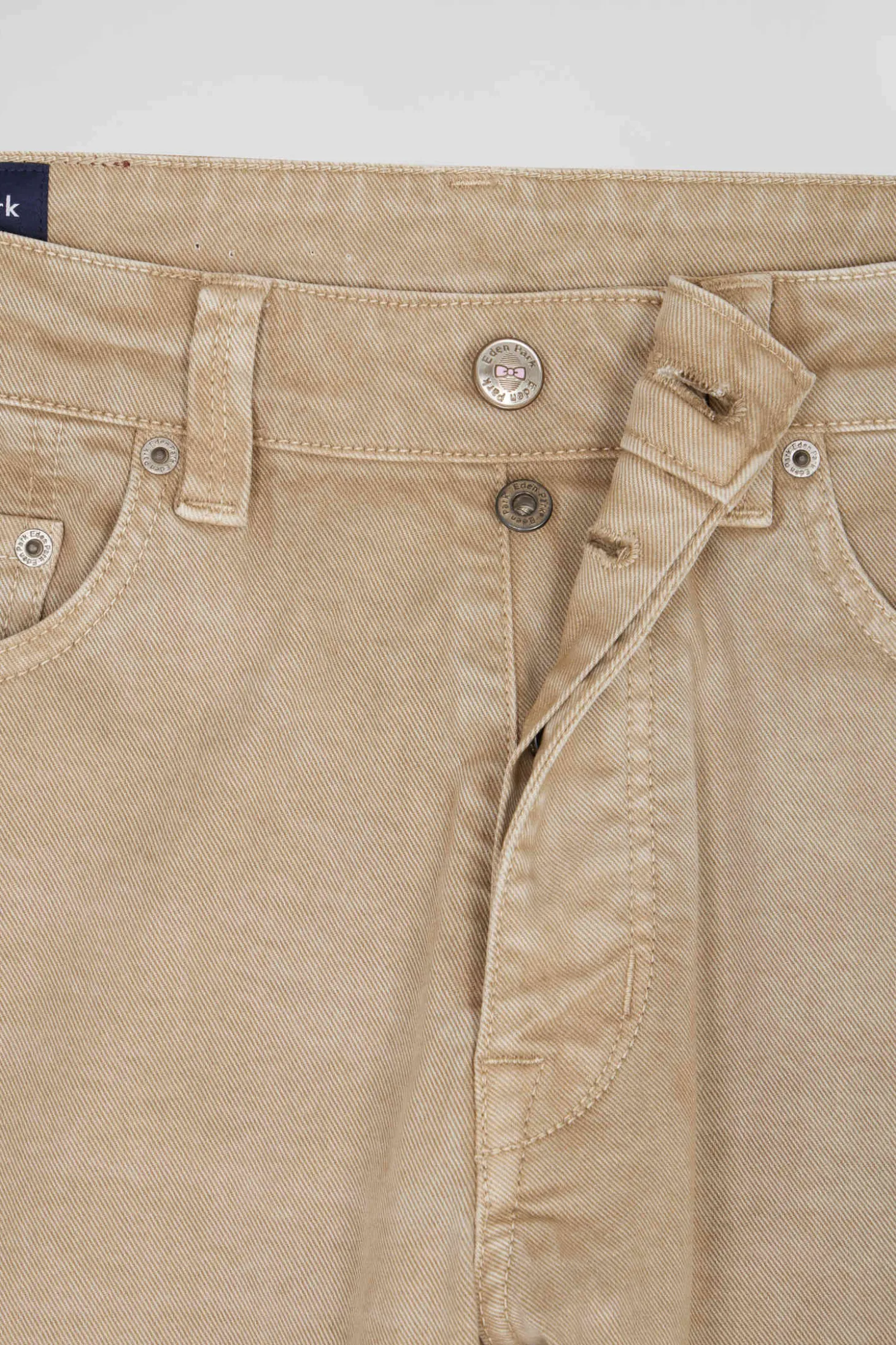 Pantalon 5 poches en coton stretch chanvre coupe Regular