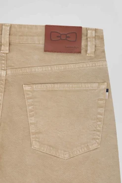 Pantalon 5 poches en coton stretch chanvre coupe Regular