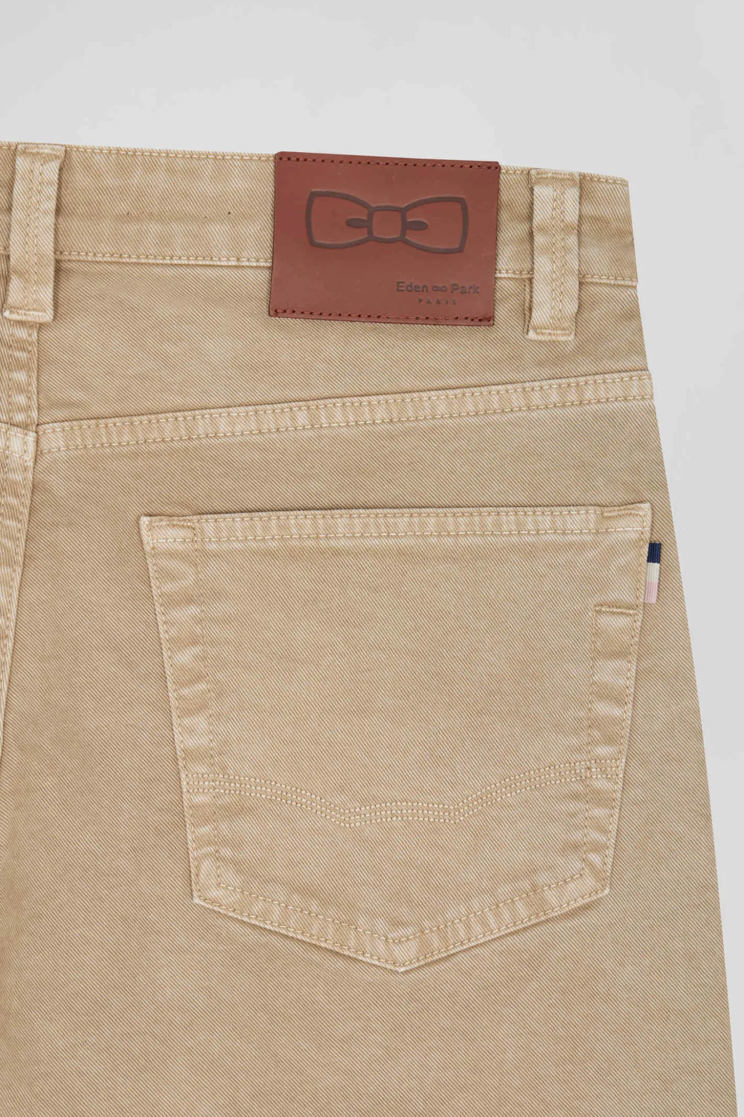 Pantalon 5 poches en coton stretch chanvre coupe Regular