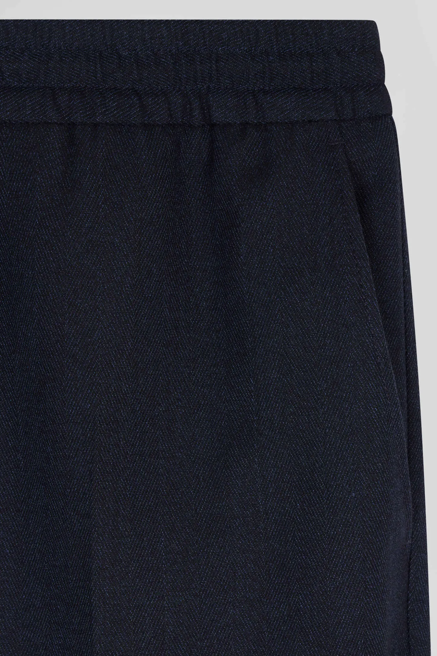 Pantalon bleu marine à taille élastiquée coupe Modern