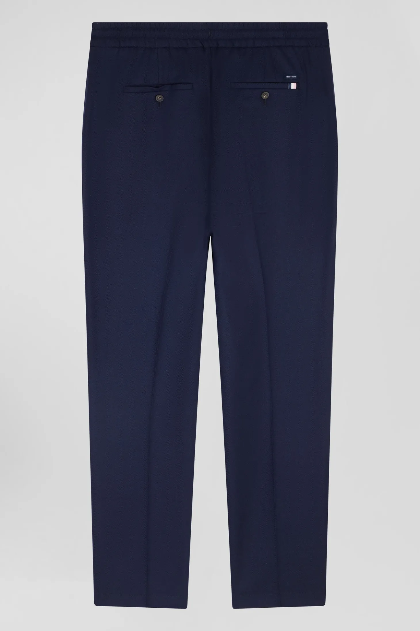 Pantalon bleu marine taille élastiquée coupe Modern