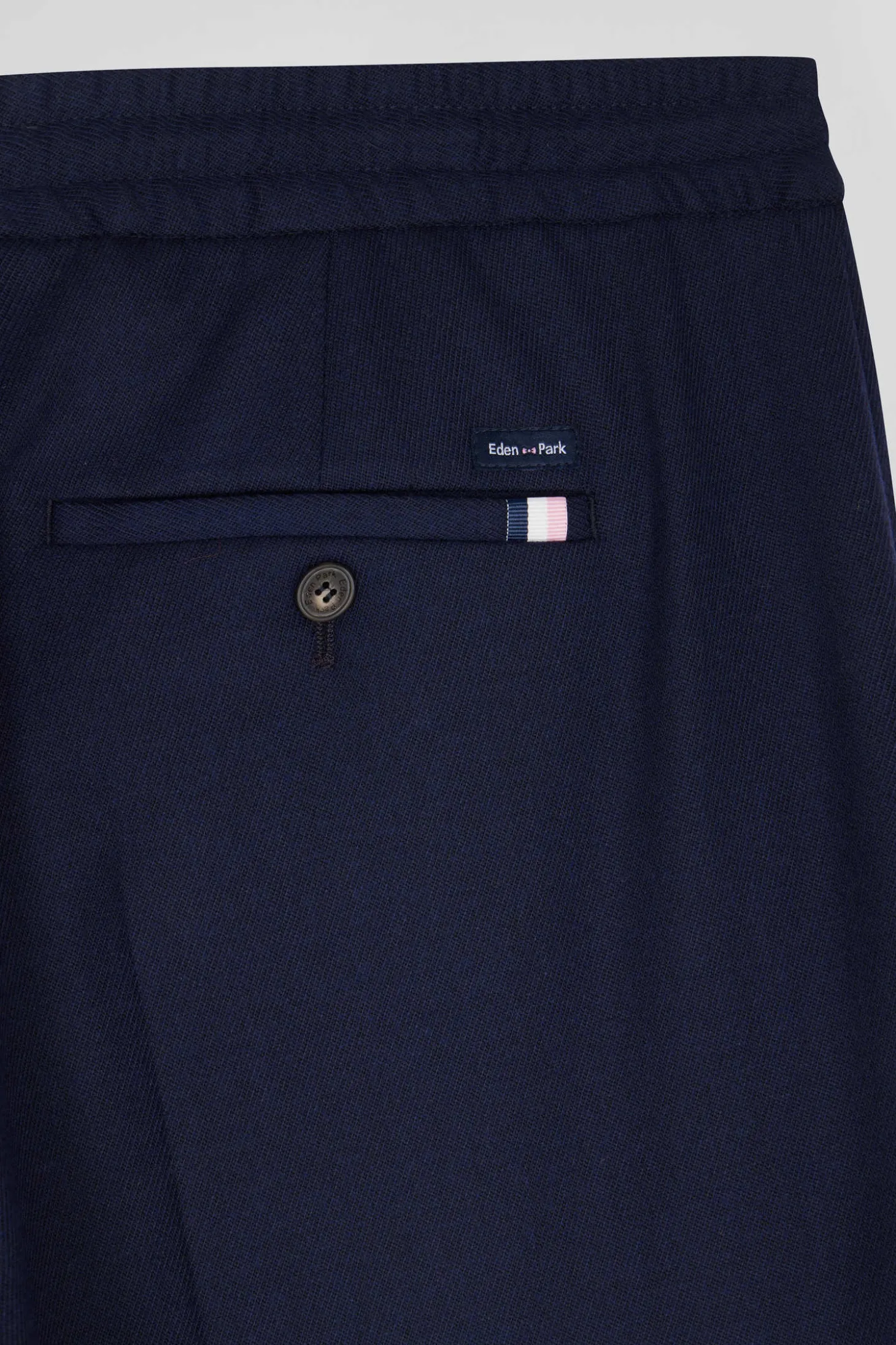 Pantalon bleu marine taille élastiquée coupe Modern