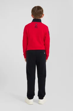 Pantalon chino en coton stretch bleu marine coupe Regular