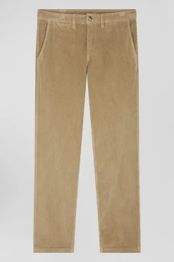 Pantalon chino en coton velours stretch chanvre coupe Regular