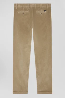 Pantalon chino en coton velours stretch chanvre coupe Regular