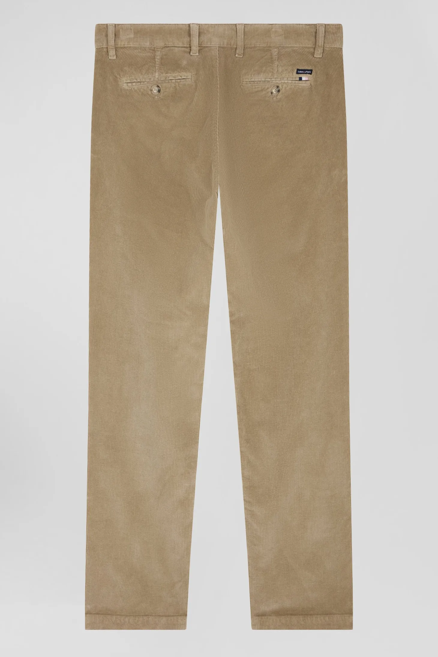 Pantalon chino en coton velours stretch chanvre coupe Regular
