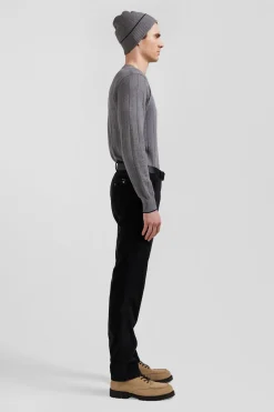 Pantalon chino en coton velours stretch kaki coupe Regular