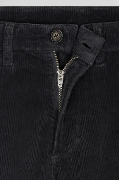 Pantalon chino en coton velours stretch brun coupe Regular