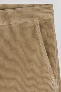 Pantalon chino en coton velours stretch chanvre coupe Regular