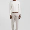 Pantalon chino uni en coton stretch beige coupe Slim
