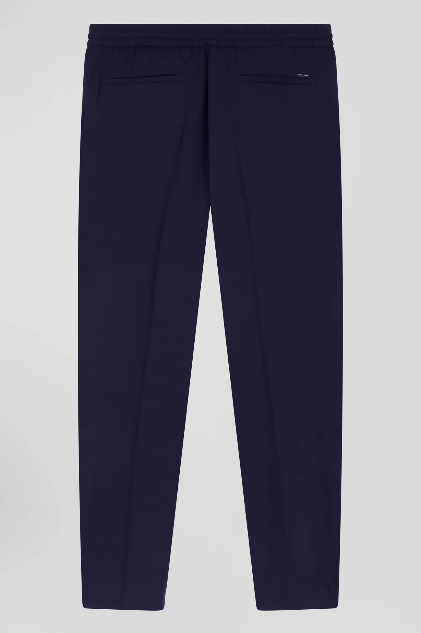 Pantalon en laine mélangée taille élastique marine coupe Modern