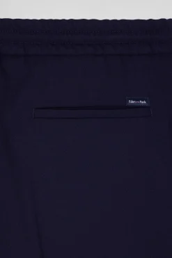 Pantalon en laine mélangée taille élastique marine coupe Modern