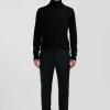 Pantalon en laine stretch kaki taille élastique coupe Modern