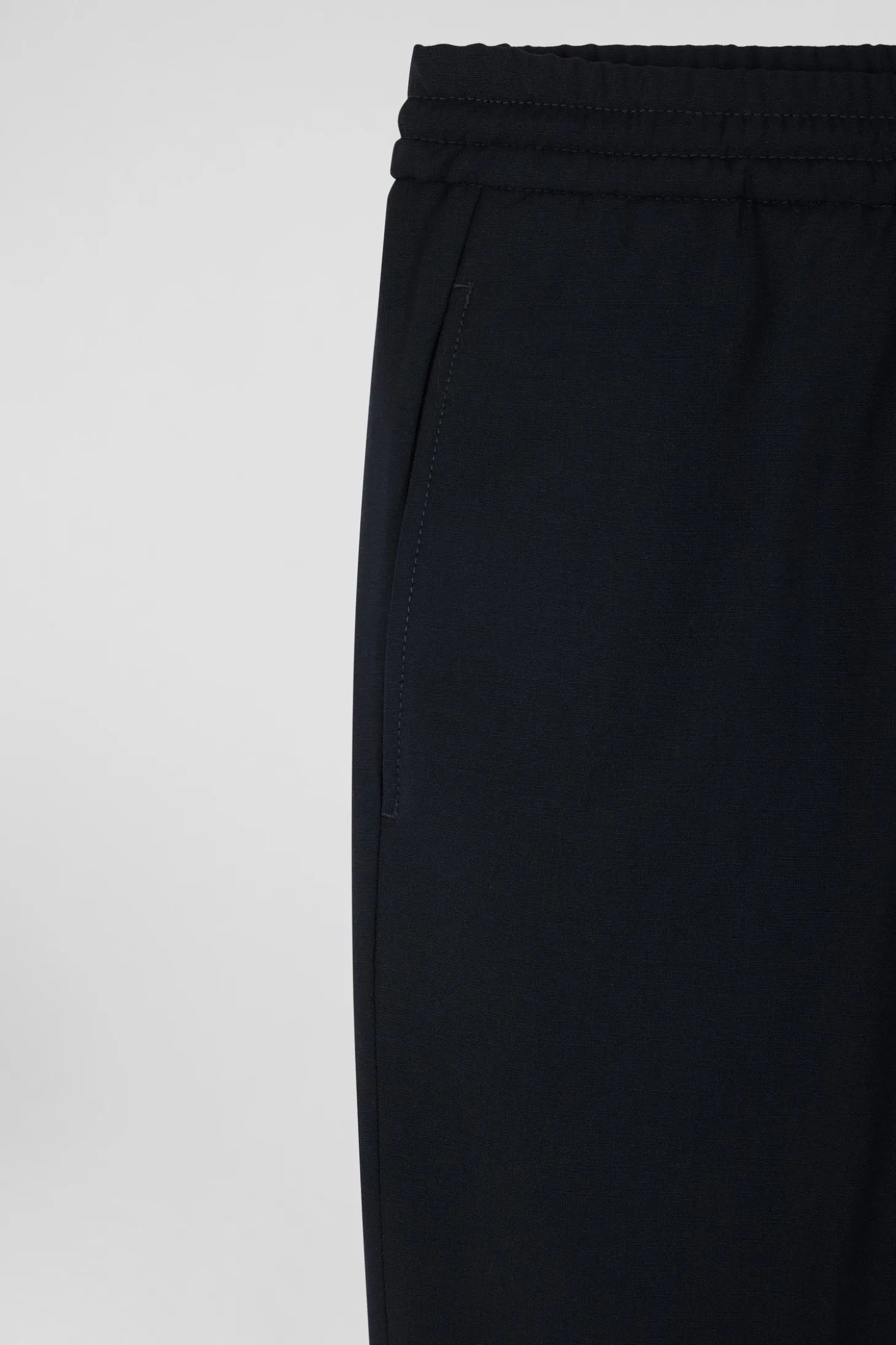 Pantalon en laine stretch kaki taille élastique coupe Modern
