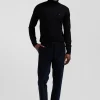 Pantalon en velours côtelé bleu marine taille élastiquée coupe Modern