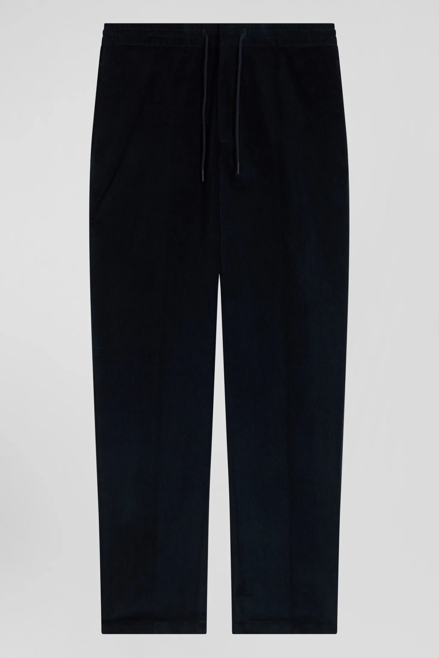 Pantalon en velours côtelé bleu marine taille élastiquée coupe Modern