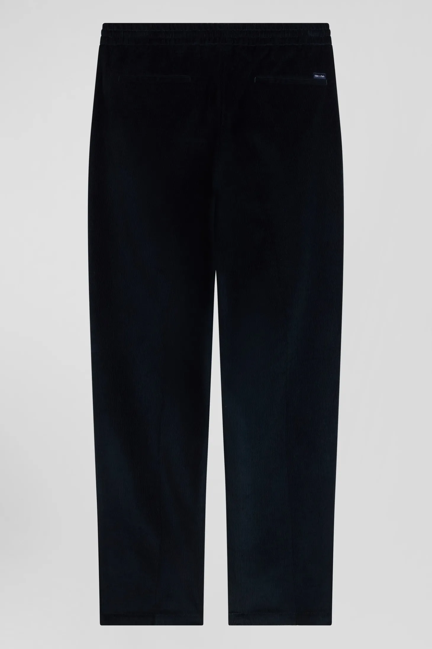 Pantalon en velours côtelé bleu marine taille élastiquée coupe Modern