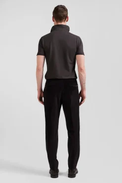 Pantalon en velours côtelé marron taille élastiquée coupe Modern